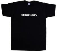 JUYHGGTFY Netherlands Text White Mens t Shirt Manches Courtes(3X-Large)