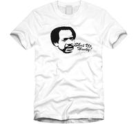 JUYHGGTFY New Unisex - Shut Up Honky! George Jefferson - Funny Retro Cool Mens Women T Shirt 100% Cotton Manches Courtes(Large)