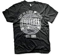 JUYHGGTFY Officially Licensed Save The Clock Tower Mens Mens Halloween t Shirt Menss (Dark Grey) Manches Courtes(XX-Large)