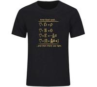 JUYHGGTFY Physics T Shirt God Says Maxwell Equations and Then There Was Light Nerd Design Cotton T-Shirt Men Science Summer Top Manches Courtes(X-Large)