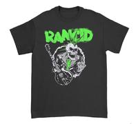 JUYHGGTFY Rancid Men's Skele Guitar T-Shirt Officially Licensed Merchandise Manches Courtes(3X-Large)