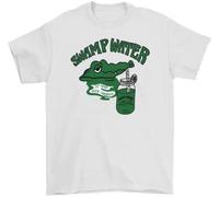 JUYHGGTFY Retro Style Swamp Water Punk T-Shirt White Manches Courtes(3X-Large)