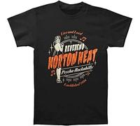 JUYHGGTFY Reverend Horton Heat Men's Live & Loud T-Shirt Black Manches Courtes(Small)