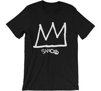 JUYHGGTFY Samo JeanMichel Basquiat Crown and Tag T Shirt Pop Art NYC Street Art 1980SBlack Manches Courtes(Small)