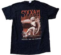 JUYHGGTFY Sixx Am Prayers for My Dead Band t Shirt Schwarz Herren Crew Neck Manches Courtes(3X-Large)