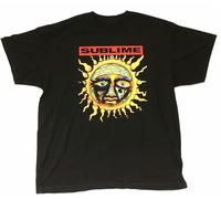 JUYHGGTFY Sublime 40Oz to Freedom Sun Red Logo Black T Shirt Black Manches Courtes(Medium)