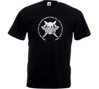 JUYHGGTFY T-Shirt J1976 Drinking from Skull of Our Enemies As Our Fathers Black Manches Courtes(Large)