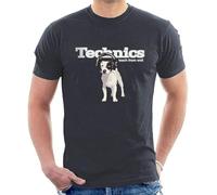 JUYHGGTFY Technics Mens T-Shirt Dog Teach Them Well Vinyl DJ Dark Grey Manches Courtes(Medium)
