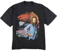JUYHGGTFY Travis Tritt Down The Road I Go Vintage Black Unisex Mens Women T Shirt 100% Cotton Manches Courtes(3X-Large)