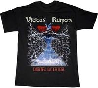 JUYHGGTFY Vicious Rumors Digital Dictator Heavy Metal Omen Metal Church New Black T-Shirt Manches Courtes(Medium)