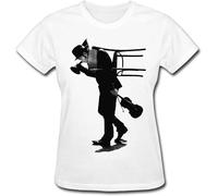 JUYHGGTFY Women's Tom Waits T Shirt White Manches Courtes(X-Large)