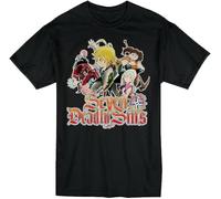 JUYHGGTFY ZHUNZE The Seven Deadly Sins T-Shirt Black Black Manches Courtes(XX-Large)