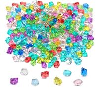 Juyibaao 400 Pierres Précieuses en Acrylique Gemmes Colorées Diamant pour Mariages, Décorations de Table, Remplissage de Vase, Décoration D'artisanat, Chasse au Trésor de Pirates, DIY etc