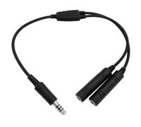 JUYODE General Aviation Headset GA Dual Plug to Helicopter U174 Adaptateur Casque Pilote Connecteur (4-GA-U174-civil)