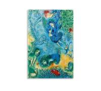 JUYOZ Impression sur toile Marc Chagall Painter Works《La flûte enchantée》 Impression sur toile Décoration d'intérieur 30 x 45 cm