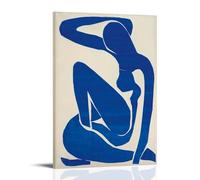 JUYOZ Œuvres du peintre Henri Matisse《Nu bleu 1》Affiche Art mural Impressions pour chambre à coucher Décoration murale Tableau en toile à suspendre 40 x 60 cm