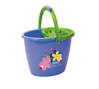 Juypal Espagnol Seau avec essoreuse Classique, Fleurs, Bleu, 14 Litre, Lot de 12