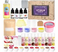 JUYRLE Kit de baume à lèvres à faire soi-même - Créez votre propre baume à lèvres en cire d'abeille naturelle avec des conteneurs, un fond de teint hydratant, parfait pour les enfants et les adultes