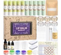 JUYRLE Kit de fabrication de baume à lèvres hydratant à l'huile de noix de coco pour filles, rouge à lèvres, kit de fabrication de maquillage cosmétique simple, cadeau pour femme/femme