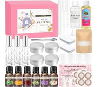 JUYRLE Kit de fabrication de parfum à faire soi-même, kit de bricolage créatif pour adultes, avec huile essentielle, mini parfums avec petit flacon pulvérisateur, cadeau pour femme/enfant