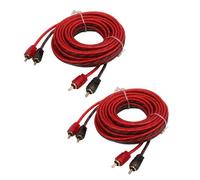 JUZ câble stéréo RCA Câble RCA de voiture 2 pièces mâle à mâle 5 m de Long universel recouvert de caoutchouc haute 7544796146304