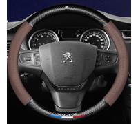 JUZELY Couvre Volant Voiture en Cuir Microfibre Antidérapant Respirant Souple Durable pour Peugeot 206, 207, 208, 306, 307, 308, 407, 408, 508