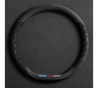 JUZELY Couvre Volant Voiture Porsche Cayenne New Energy Taycan, Housse Volant Voiture en Cuir Microfibre Antidérapant Respirant Souple Durable, D/B-38cm