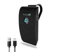 JUZELY Kit Main Libre Voiture Bluetooth pour Audi TT (4 seast) 2007-Present, Enceinte Voiture Pare-Soleil avec Allumage Auto, Double Connexion, Micro