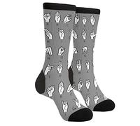 JUZGTSIT Chaussettes amusantes et décontractées pour homme et femme, Croquis dessiné à la main de, Taille unique