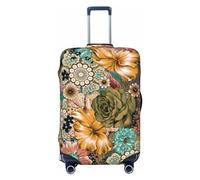 JUZGTSIT Grande housse de protection élastique pour valise, motif dinosaure, astronaute, dessin animé, Fleur aquarelle., M, Classique