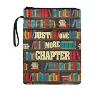 JUZGTSIT Housse de livre à fermeture éclair avec poignée pour bibliothécaire - Cadeau pour les amateurs de bibliothécaire - Organisateur de portefeuille pour enseignants, étudiants, camarades de