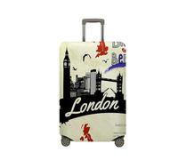 JUZGTSIT Housse de protection élastique pour valise de style britannique (XL (73,7 à 81,3 cm), Londres 2, motif big ben, M, Classique