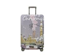 JUZGTSIT Housse de protection élastique pour valise de style britannique (XL (73,7 à 81,3 cm), Londres 2, Noël., M, Classique