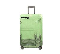 JUZGTSIT Housse de protection élastique pour valise de style britannique (XL (73,7 à 81,3 cm), Londres 2, Vert, S, Classique