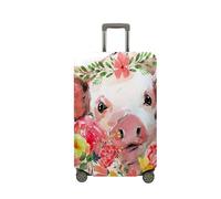 JUZGTSIT Housse de protection élastique pour valise Motif cochon Taille S 48,3 à 53,3 cm, Aquarelle., XL, Classique
