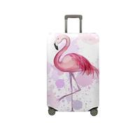 JUZGTSIT Housse de protection élastique pour valise, motif flamant rose 1, S (48,3 à 53,3 cm), Aquarelle., XL, Classique