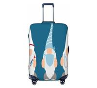 JUZGTSIT Housse de protection élastique pour valise, motif gnomes de tournesol, printemps St Patrick, gnomes irlandais, Nains d'infirmière médecin, XL, Classique