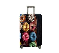 JUZGTSIT Housse de protection élastique pour valises Motif donut Blanc Taille M (55,9 à 63,5 cm), Beignets, S, Classique