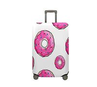 JUZGTSIT Housse de protection élastique pour valises Motif donut Blanc Taille M (55,9 à 63,5 cm), blanc, S, Classique