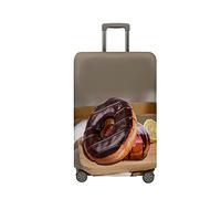 JUZGTSIT Housse de protection élastique pour valises Motif donut Blanc Taille M (55,9 à 63,5 cm), chocolat, S, Classique
