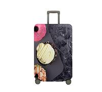 JUZGTSIT Housse de protection élastique pour valises Motif donut Blanc Taille M (55,9 à 63,5 cm), crème, M, Classique