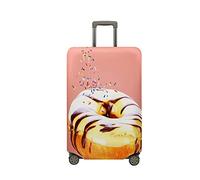 JUZGTSIT Housse de protection élastique pour valises Motif donut Blanc Taille M (55,9 à 63,5 cm), rose corail, L, Classique