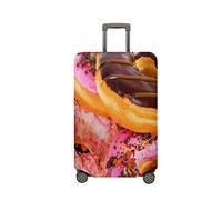 JUZGTSIT Housse de protection élastique pour valises Motif donut Blanc Taille M (55,9 à 63,5 cm), rose, S, Classique