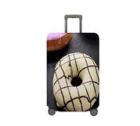 JUZGTSIT Housse de protection élastique pour valises Motif donut Blanc Taille M (55,9 à 63,5 cm), Sauce au chocolat, L, Classique
