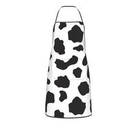 JUZGTSIT Tablier de cuisine unisexe avec motif d'animaux mignons mandiles para mujer pour cuisinier maison cuisine peinture jardinage barbecue, Rayures de vache, taille unique