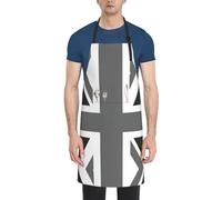 JUZGTSIT Tablier de cuisson imperméable unisexe avec drapeau national du Royaume-Uni 71 x 83 cm pour cuisine, peinture, jardinage, barbecue