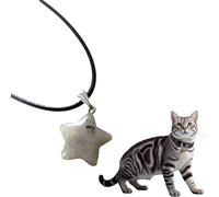 JUZI Brilliance Pendentif étoile en pierre naturelle, bijou pour animal de compagnie - Veinure unique comme votre animal de compagnie | Bijoux légers | Accessoires de collier adaptés aux animaux de