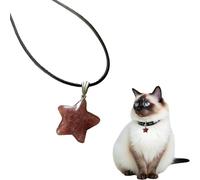 JUZI Brilliance Pendentif étoile en pierre naturelle, bijou pour animal de compagnie - Veinure unique comme votre animal de compagnie | Bijoux légers | Accessoires de collier adaptés aux animaux de