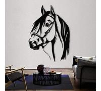 JuZi Store Tête de Cheval métallique de Haute qualité Mur d'art Décor 3D Horse tête Head Head Silhouette Décor Accueil Decoration Chambre Salon Salon Décor Sculpture 3 Tailles