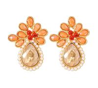 JUZICHEN Boucles d'Oreilles Femme, Boucles d'Oreilles Colorées, Colorée Zircon Dangle Drop, Boucles d'Oreilles Zircon Cubique Carré, Boucles d'oreilles hypoallergéniques (E1)